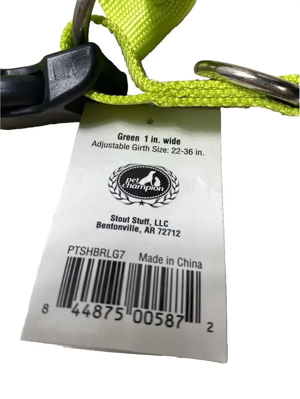 Pet Champion Green Step-In Harness for Large Dogs, 22-26